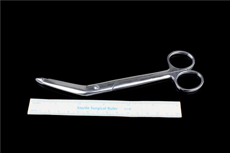 JZ Side Bending Scissor Medical Bandage Scissors Side Bending Round Ball Head 304 Stainless Steel Gauze Material Scissor cutter