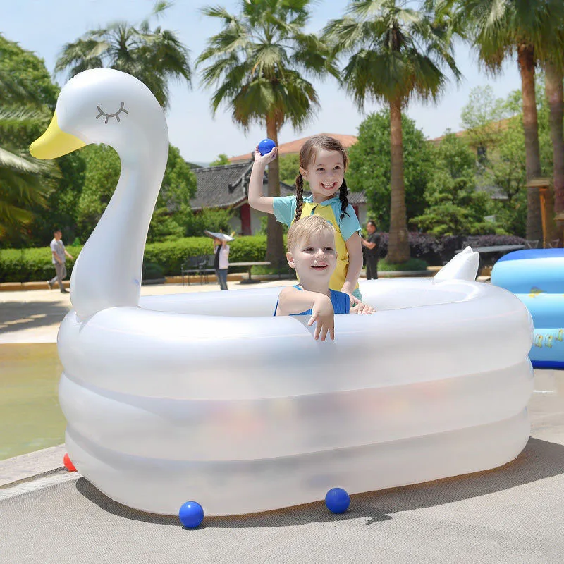 

Swan Inflatable Swimming Pool Large Adult Children's Thickened Household Pools White Cute Baby Outdoor Pool Бассейн Piscina 풀장