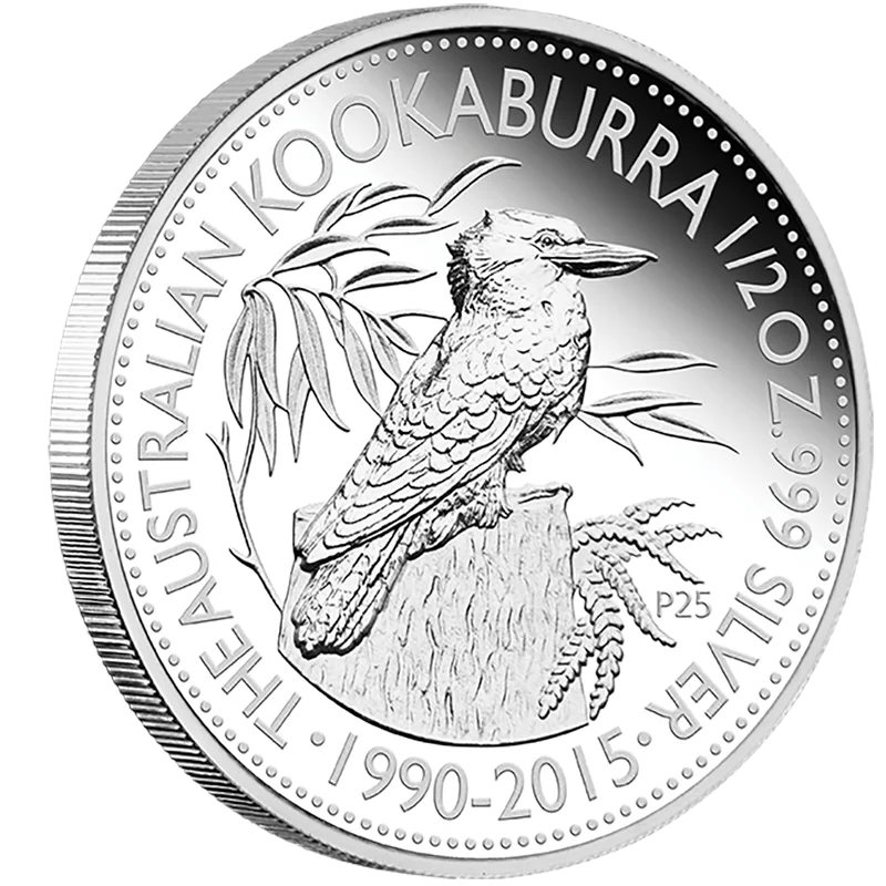 Non-Magnetic Australia 1 OZ .999 Silver Coins 2015 Kookaburra Animal Elizabeth One Troy Ounce Replica Coins Souvenir Gifts