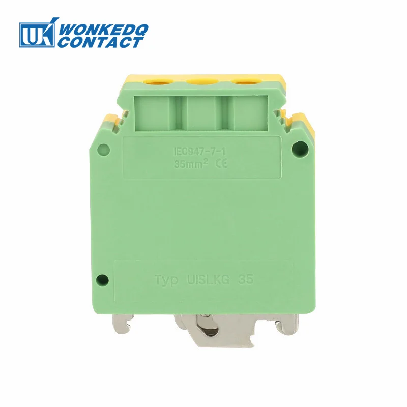 USLKG35 Screw Ground Modular Protective Earth Plug 35mm² Universal Wire Electrical Connector DIN Rail Terminal Block USLKG 35