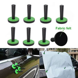 FOSHIO 2/4/8pcs Vinyl Wrap Magnetic Gripper with Felt Fabric Magnet Holder for Carbon Fiber Film Car Window Sticker Fixing Tool