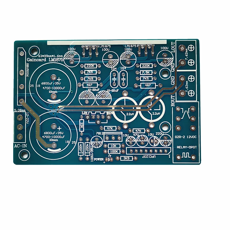 LM1875  Amplifier PCB  Stereo  Gaincard GC Version LM1875 Low Distortion AMP PCB No components