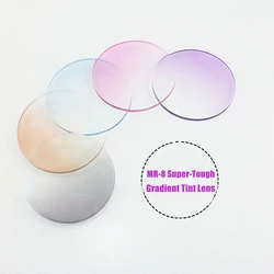 Tinted Lenses Gradient and Solid Tint Gray Orange Blue Pink Puple Optical Prescription Lenses Optional Index Single Vision Lens