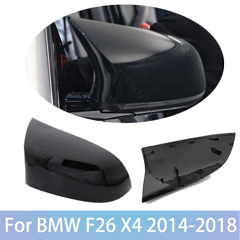 

Side Car Bright for BMW F26 X4 2014 2015 2016 2017 2018 Replacement Rearview Mirror Cover Caps M Style Glossy Black