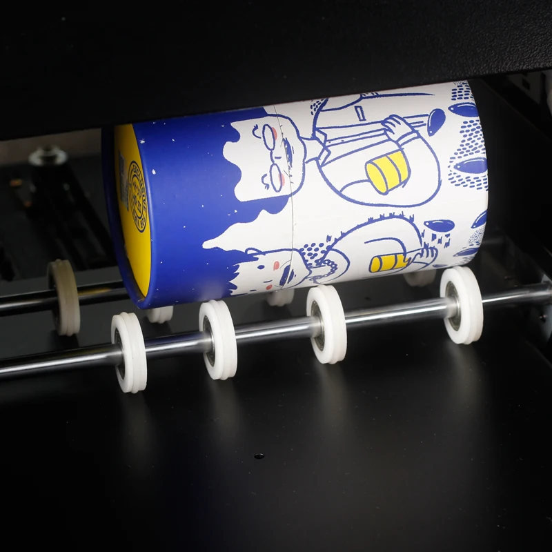 Automatic A3 UV Flat Cylinder Inkjet printer print on bottle phone case metal plate wooden MDF ect directly UV INK FREE