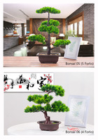 Artificial Plants Large Medium Bonsai Floor Fake Pine Tree Ornamental Greenery Nordic Home Interior Decoration Crafts Supplies