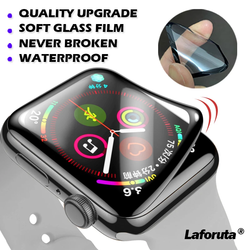 upgraded screen protector for apple watch 6 40mm 44mm 38mm 42 mm (not tempered glass) Protective film for Iwatch SE/5/4/3/2