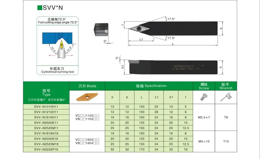 Além de svvbn2020k16 svvbn1212 svvbn1212h11 svvbn 10mm 0808 suporte de ferramenta de torneamento externo svvbn2525m16 svvbn16h11 svvbn1010 cnc