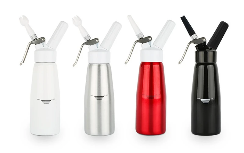 500ML Cream Dispenser Whipped Whipper Artisan Cream Whipper with Decorating Nozzles Made of Aluminum Bar Tools