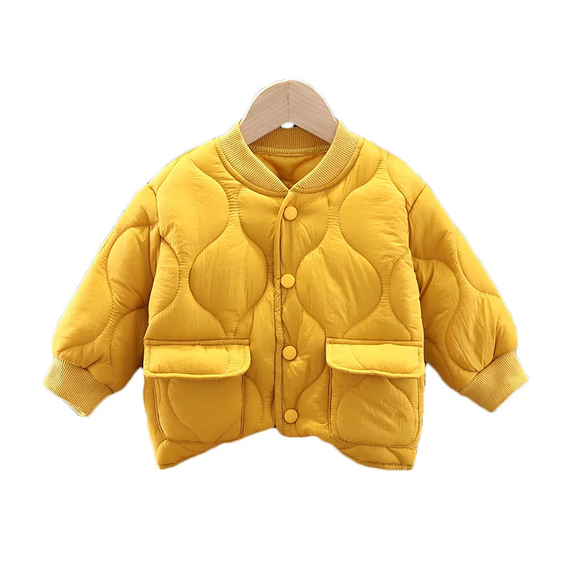 New Kids Sportswear Winter Baby Girl Clothes Children Fashion Solid Thick Jacket Toddler Casual Costume Infant Cotton Boys Coat