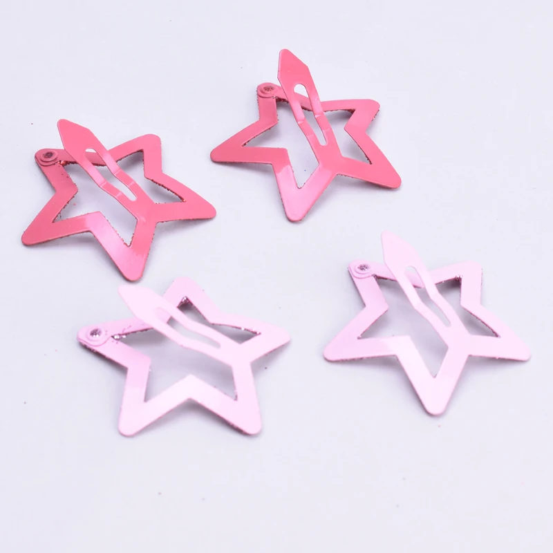 20pcs/lot 3CM Mini Star Hair Clip Kids Glitter Metal Hair Clips Barrettes Hairpins Girls Hair Accessories Headwear Styling Tools