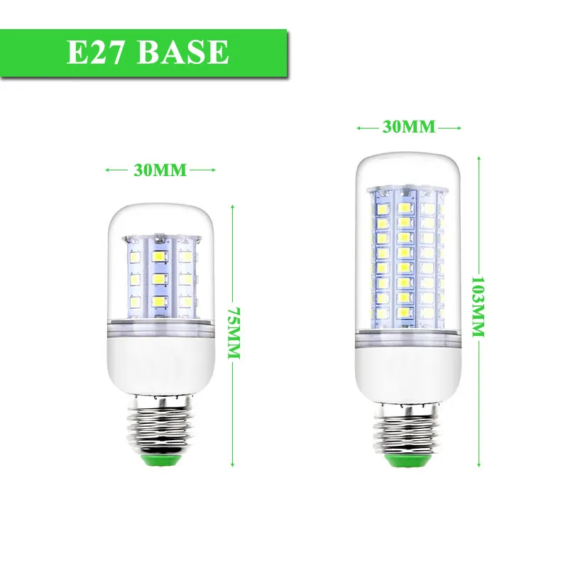 5 개/몫 E27 LED 램프 옥수수 전구 SMD 5730 220V 24 72LED 멋진 빛 샹들리에 촛불 홈 장식에 대 한 빛을 주도