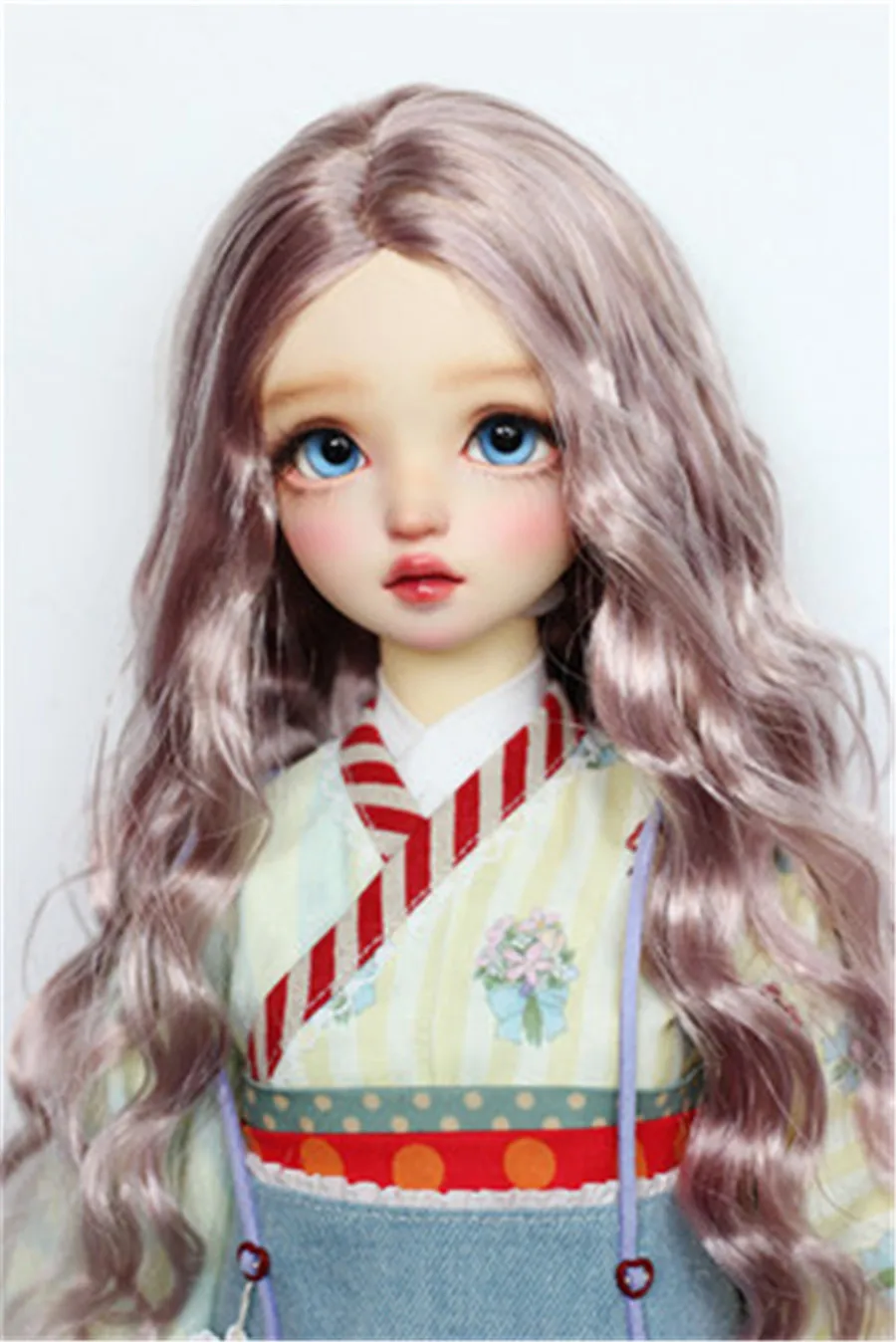BJD Doll Wig 1/3 1/4 1/6 Elegant Pink Golden DD SD MSD YOSD Spot Inventory Soft Milk Silk Long Curly Hair Wig Doll Accessories