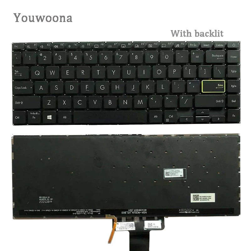 New Original Laptop Keyboard For ASUS  X421 X420FA R7-4700U M4050F M4100I V4050F