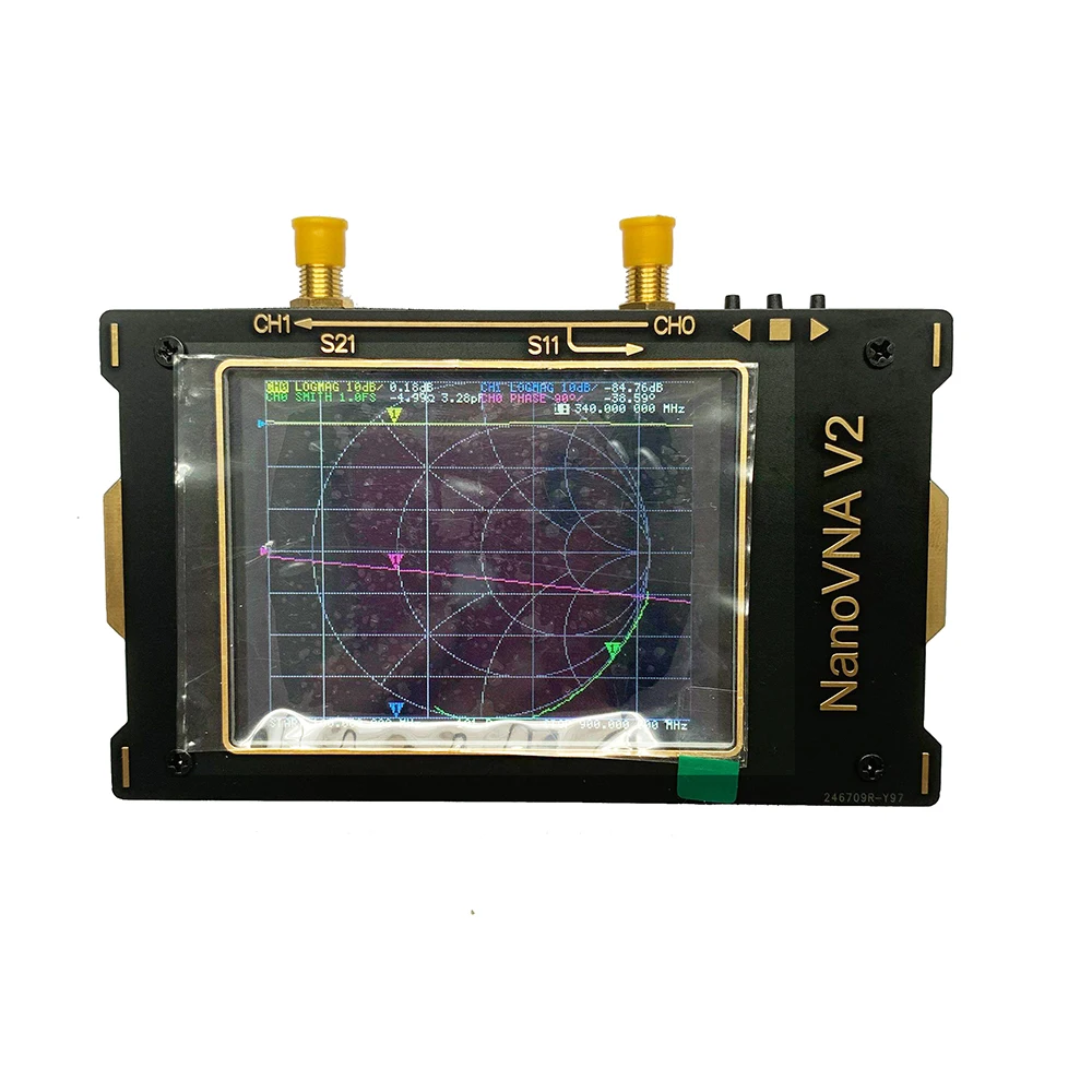 

3.2inch 3G Vector Network Analyzer 50KHz~3GHz S-A-A-2 NanoVNA V2 Antenna Analyzer Shortwave HF VHF UHF Duplexer Filter + Battery