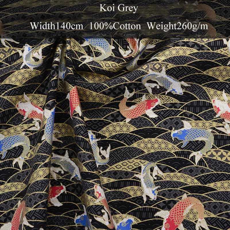Japanse stijl bronzing kimono Dragonfly Wave bedrukte katoenen quiltbekleding stof voor het naaien van patchwork