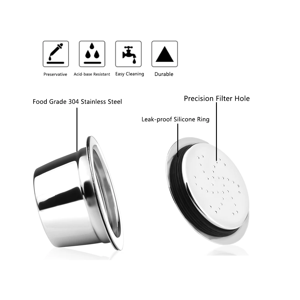 Upgrade K fee Refillable Verismo Capsule For ALDI Expressi Refillable Coffee Capsule Pod Filters Stainless Steel Cafeteira