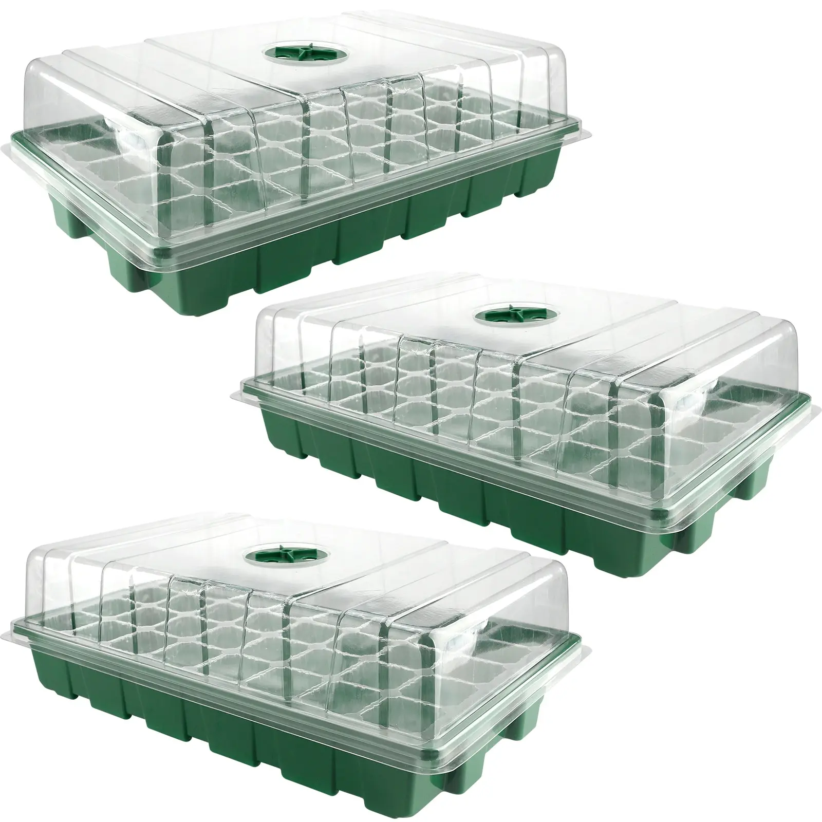 3pcs 40 Holes Seedling Tray Extra Strength Seed Germination Plant Flower Pots Garden Nursery  Germination Box Plateau Semis