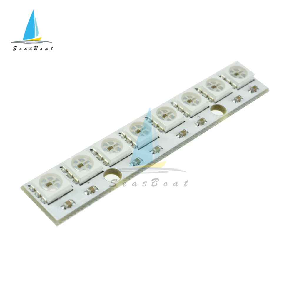 8 bit 8 canali WS2812 5050 RGB LED Lights scheda di sviluppo integrata a colori a colori nero/bianco