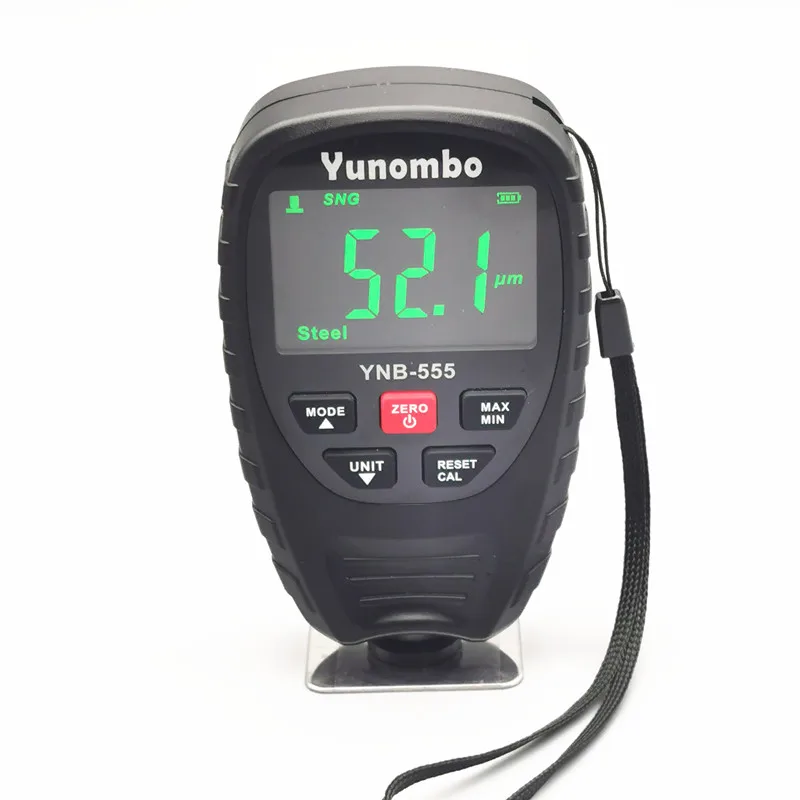 Yunombo YNB-555/YNB-555R Three Colors Dipslay Car Paint Thickness Tester Film Thickness Meter Galvanized Coating Thickness Gauge