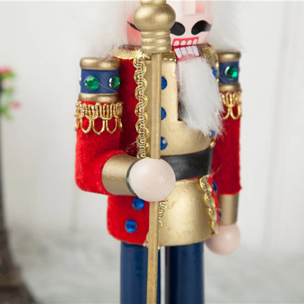 30cm Solider Figures Model Puppet Doll Toy Wooden Nutcracker Home Decor Ornaments Kids Adult Birthday Festival Gift Toys