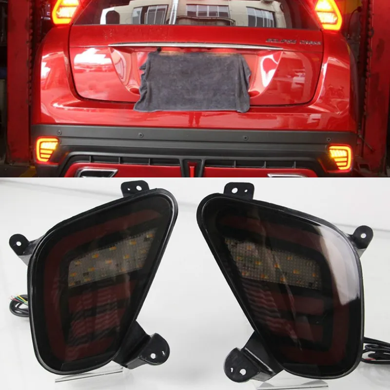 1 Pair Reflector LED Rear Bumper Light Fog Lamp Brake Light Turn Signal Reverse Light For Mitsubishi Eclipse Cross 2017-2020