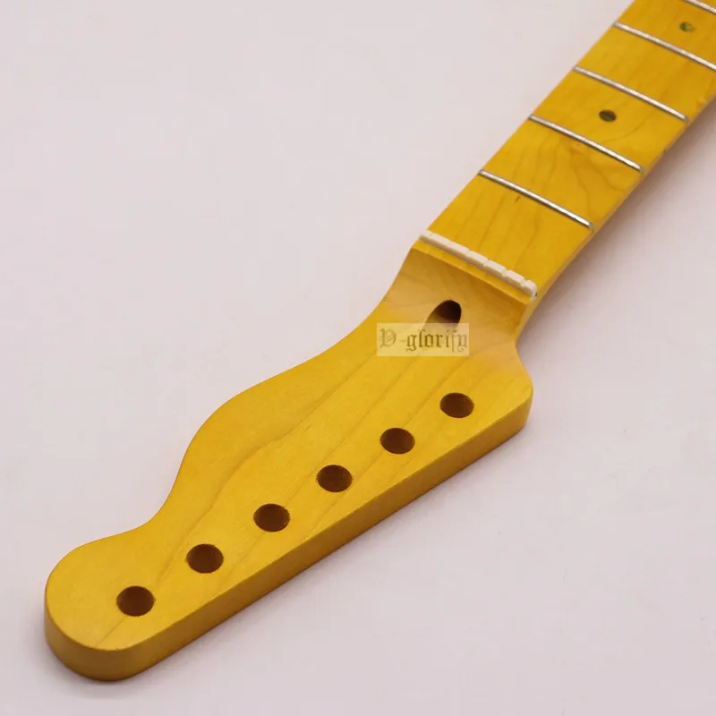 TL6 string 22 frets electric guitar matte neck and maple yellow guitar handle