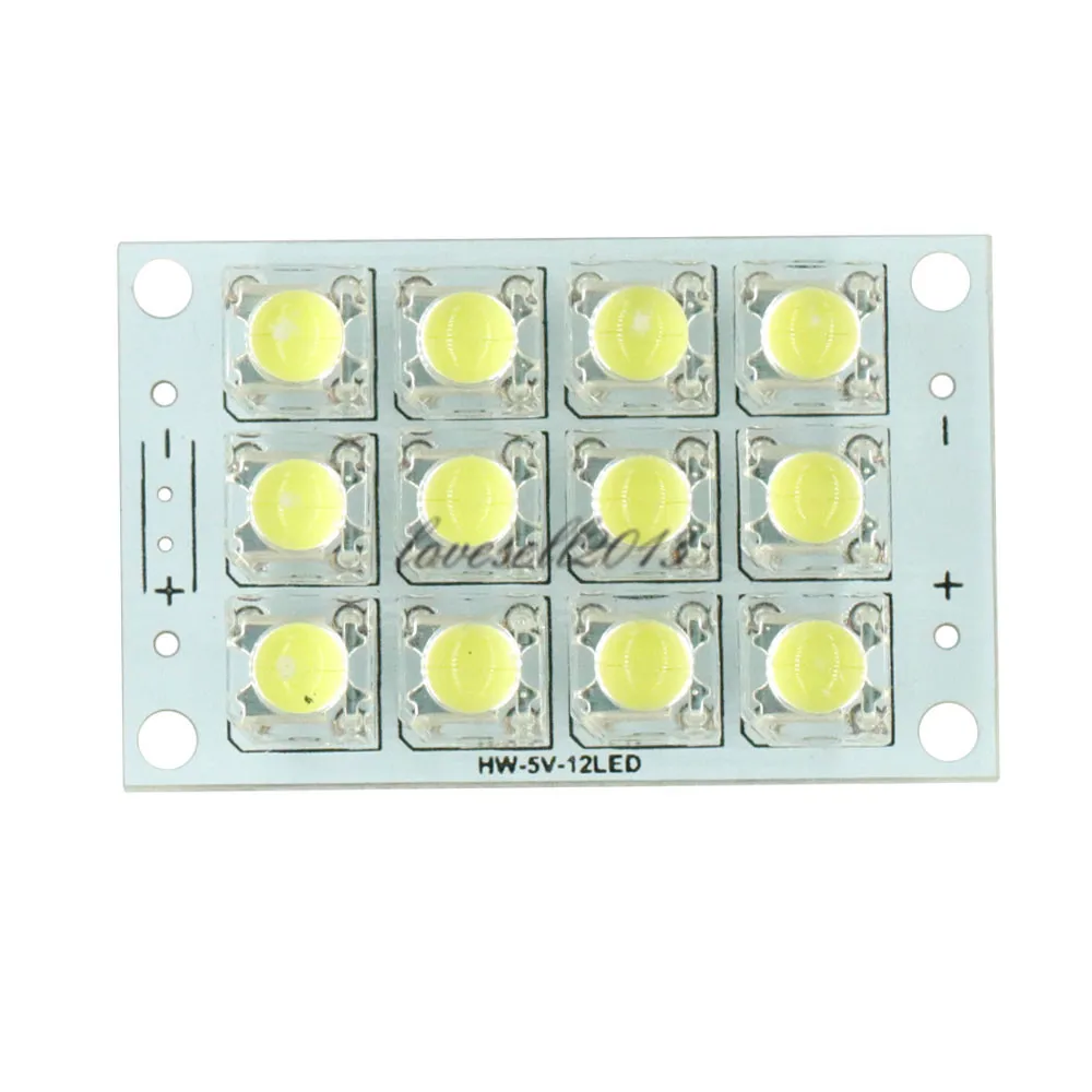 DC 3V-5V 12 LED Super Bright White LED Piranha Board Night LED Lights Lamp Module Board Diy Kit