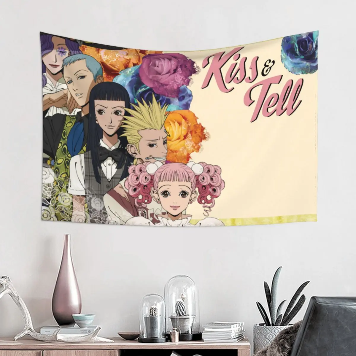 Paradise Kiss Tapestry Wall Hanging Hippie Polyester Tapestries Anime Manga Fantasy Decoration Wall Decor 95x73cm