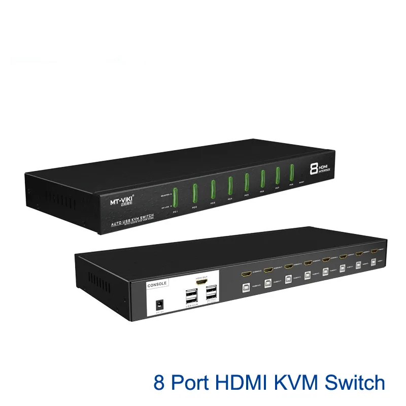 

8-портовый HDMI-совместимый KVM-переключатель 4K x 2K автоматическая клавиша Hotkey выберите EDID с оригинальным кабелем