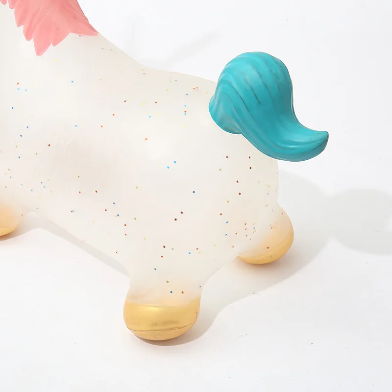 Giro gonfiabile unicorno carino per bambini su giocattoli animali cavallo da salto giochi sportivi rimbalzanti giocattoli per bambini bambino 55*28*55cm