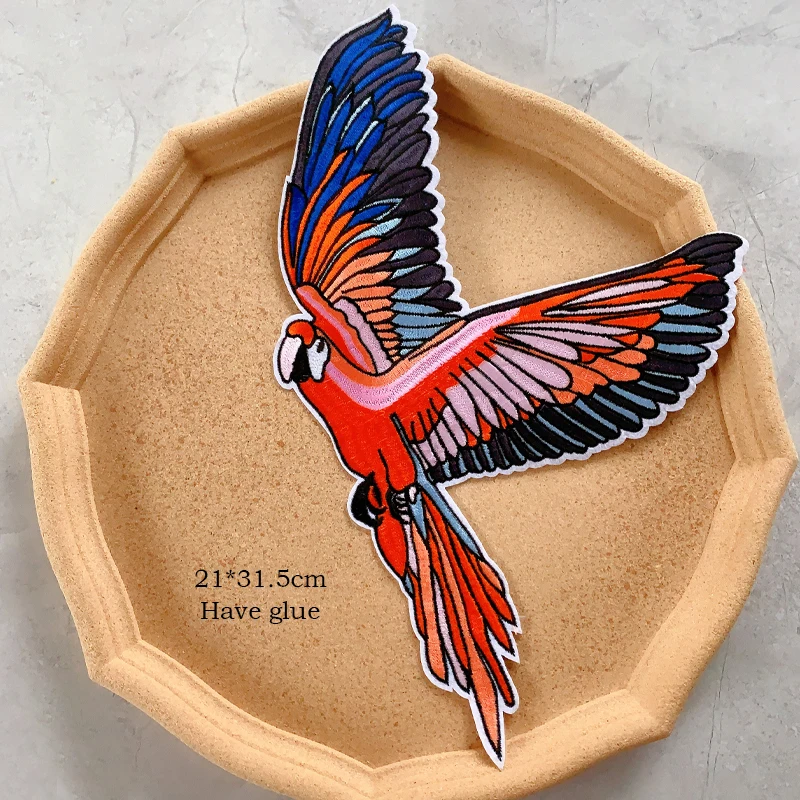 Embroidery Patches for Clothing Accessories, Embroidery Badges, Cartoon Animal, Bird, Wholesale