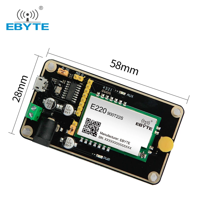 LoRa LLCC68 Test Board Module 868MHz 915MHz Test Kit USB Interface and Antenna UART Wireless Module EBYTE E220-900TBL-01