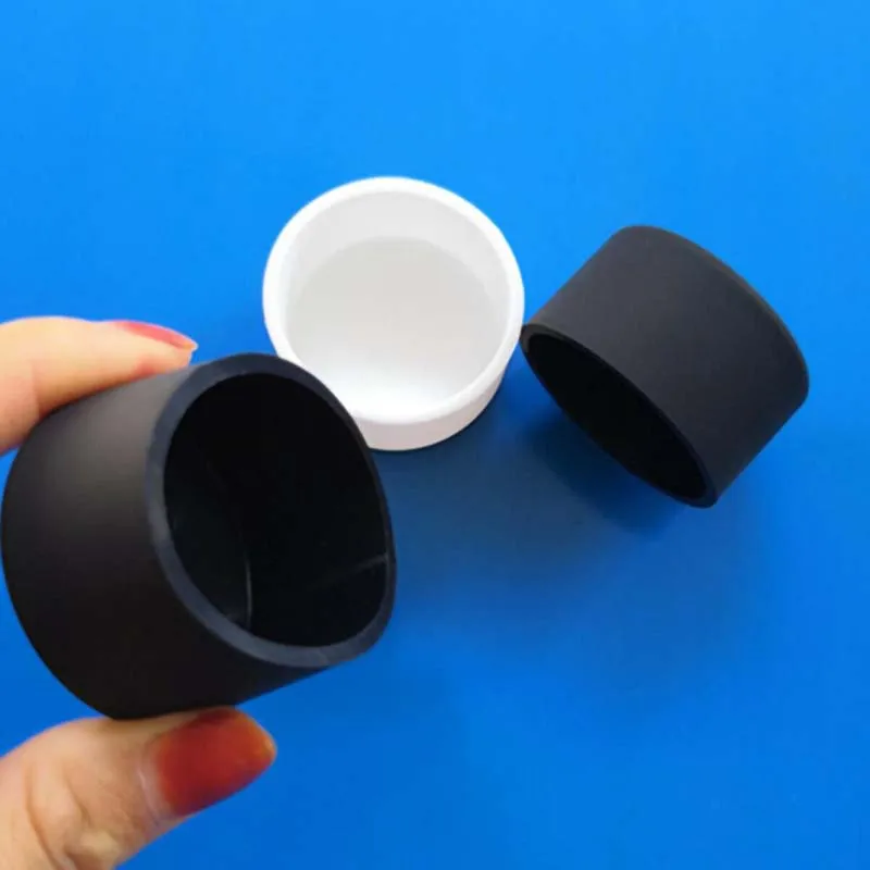 5PCS White / Black Silicone Rubber Hose End Blanking Caps Foot Cover Female Round Tube Insert Stoppers Inner Dia 2.8mm-78.5mm