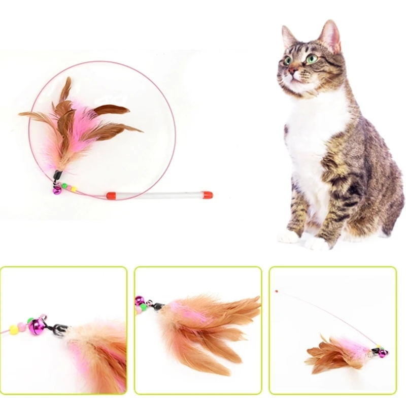 Jouet amusant en peluche pour chat, avec anneau et cloche, bonne ULélastique, accessoire de haute qualité, fournitures pour animaux de compagnie