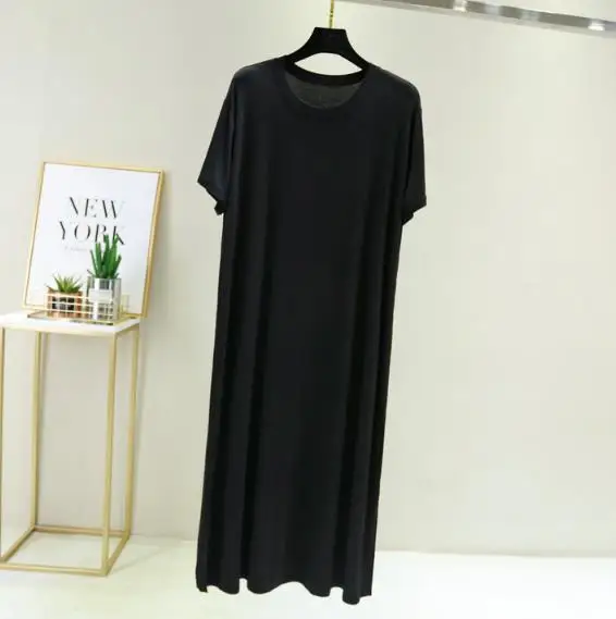 Plus size nightgown women new spring summer long dress modal cotton sleepwear night dress female loose night wear shirt camisola