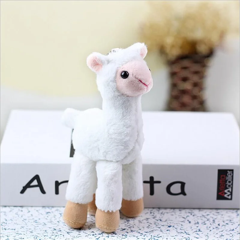 1PCS Cute Alpaca Llama Grass Mud Horse Small Plush Toys Stuffed Pendant Backpack Doll For Children's Toy Christmas Gift 18CM