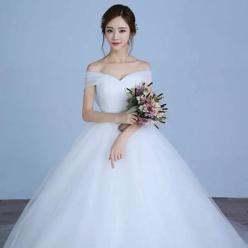 5 Styles Princess White Tulle Wedding Dresses Women Wedding Party Dress Bride Gown New Year Prom Vestidos