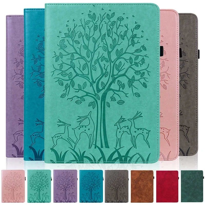 

3D Embossed Tree Tablet Funda For iPad 10.2 9.7 Case Wallet Stand Cover For iPad 8 7 6 5 Air 4 3 2 1 Case For iPad 8th 7th Gen