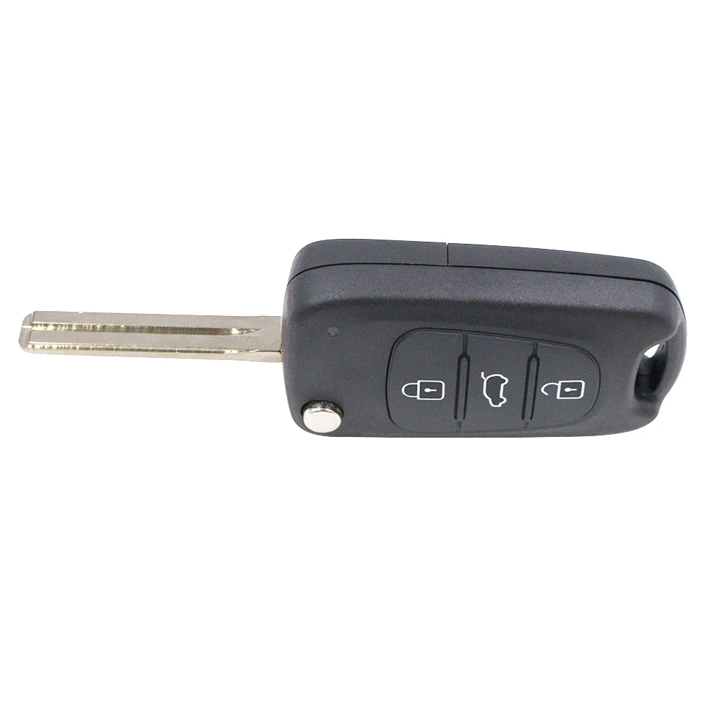 Keyecu Flip Remote Key Fob for Hyundai IX35 I20 I30 2008 2009 2010 2011 2012, 3 Button 433MHz ID46 Chip Car Key