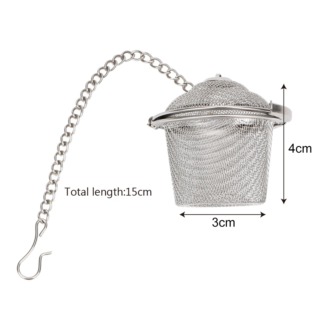 Stainless Steel Tea Infuser Sphere Locking Spice Tea Ball Strainer Mesh Infuser Tea Filter Strainers Kitchen Tools