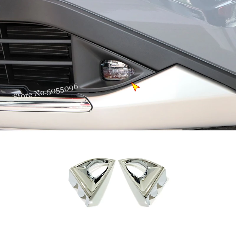 

For Nissan Rogue X-Trail 2021 2022 ABS Chrome Car Front fog lampshade Cover Frame Trim Exterior Car Styling Accessories 2PCS