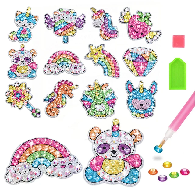 Zestaw do malowania diamentów dla dzieci DIY Art Crafts Magical 5D Crysal Paint by Number Mosaic Stickers Boys Girls Diamond Embroidery
