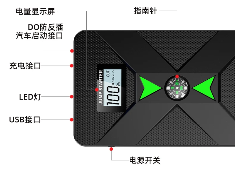 High drain  14800mah 600A 12V lithium polymer li-polymer battery for 5.0L gasoline diesel engines jump starter  power bank