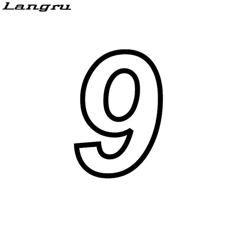 

Langru 10.7*15.6CM Creative Race Number 9 Vinyl Car Sticker Decal Graphical Car Accessories Jdm