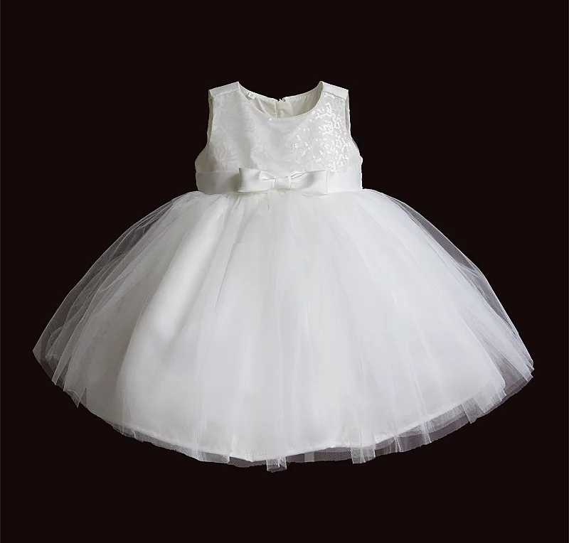 Nuovo Del Bambino Delle Ragazze Abiti per la 1st Prima Festa Di Compleanno Nero di Paillettes Bianco Dei Capretti Dei Bambini Tutu del Vestito 6 12