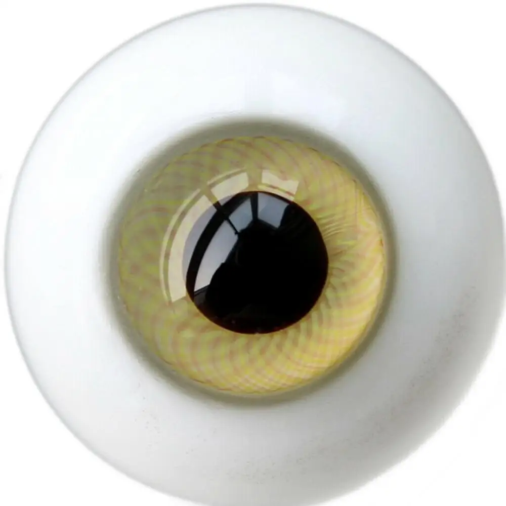 [wamami] 12mm 14mm 16mm 18mm  20mm Yellow Glass Eyes Eyeball BJD Doll Dollfie Reborn Making Crafts