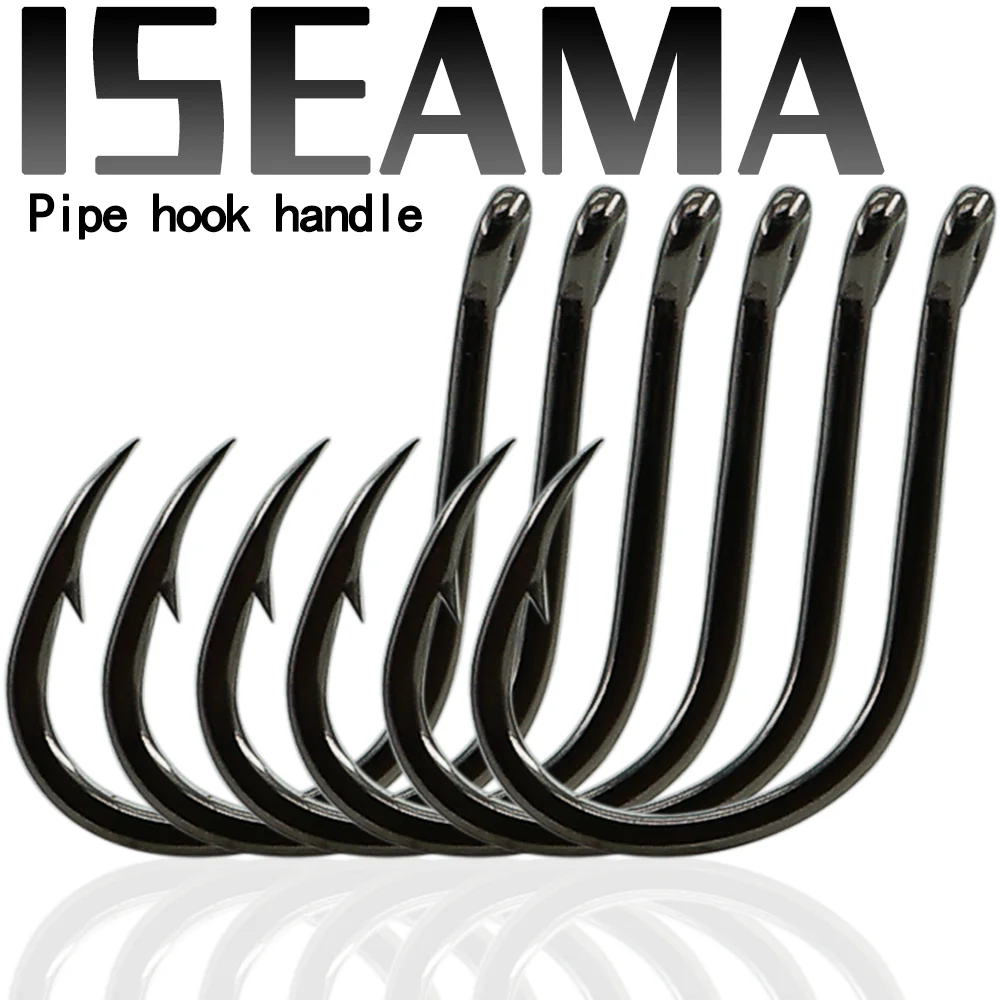 ISEAMA Fishing Hooks Set Barbed Single Circle Carp Hook High Carbon Steel Sea Fishinhook Fly Fishing Accessories Tackle