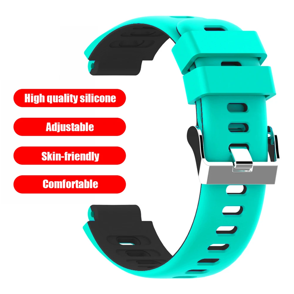 Comfortable Silicone Wristband Adjustable Bracelet Strap Replacement Smart Watch Accessories for Garmin Forerunner 220/230/235