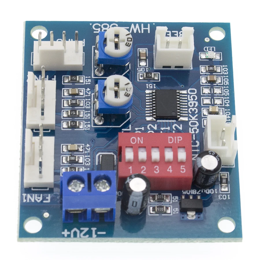 DC 12V 5A PWM PC CPU Fan Temperature Control Speed Controller Board Speed Controller Temperature Probe Buzzle